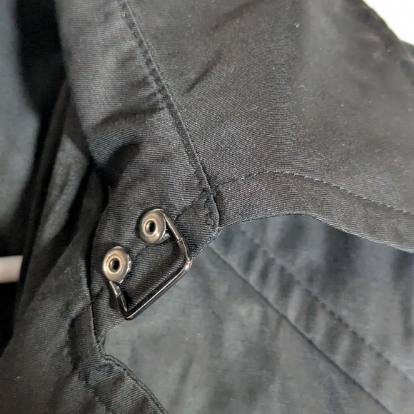 London Fog Hooded Trench Coat, Black, Size Small - Picture 4 of 11